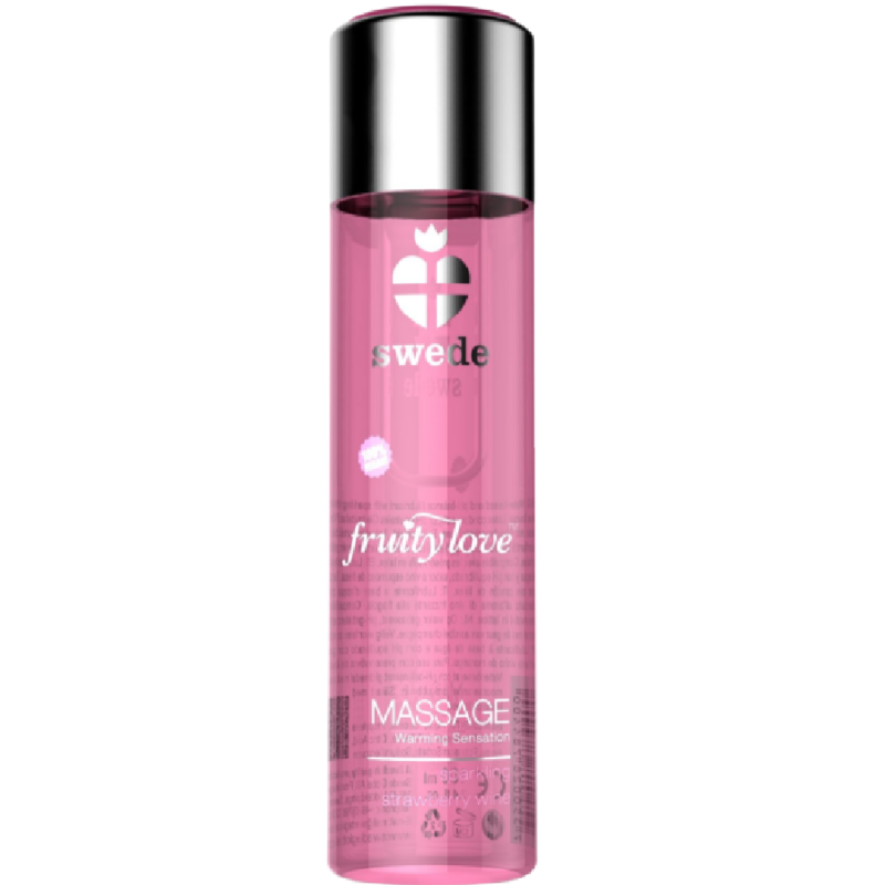 Swede – Fruity love huile de massage effet chauffant vin mousseux fraise 120 ml