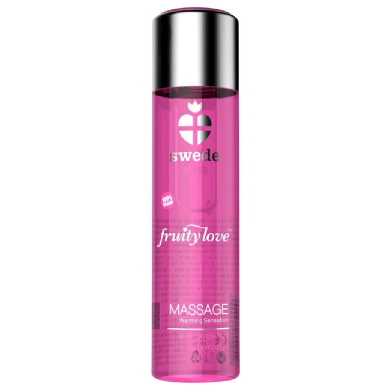 Swede – Fruity love effet réchauffant huile de massage framboise rose et rhubarbe 120 ml