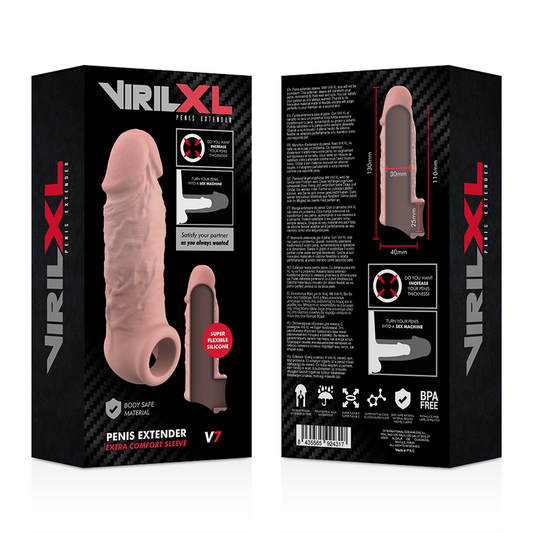 VIRILXL - LIQUID SILICONE PENE EXTENSION V7 NATURAL