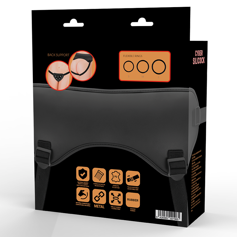 Cyber Silicock – Harnais sangles avec 3 anneaux gratuits