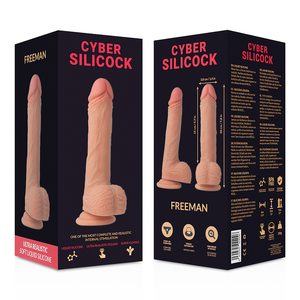 Cyber Silicock – Strap-on freeman liquide silicone avec 3 anneaux gratuits 20 cm -o- 3.8 cm