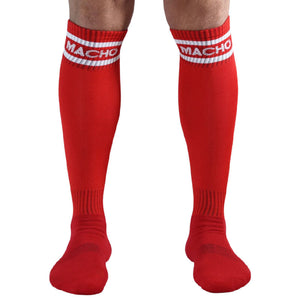 Macho – Chaussettes longues taille unique bleu