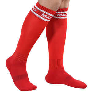 Macho – Chaussettes longues taille unique bleu
