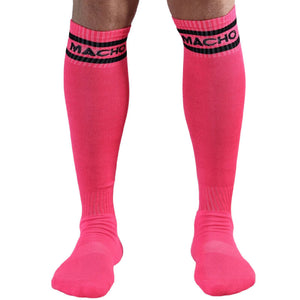 Macho – Chaussettes longues taille unique bleu