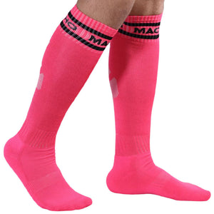 Macho – Chaussettes longues taille unique bleu
