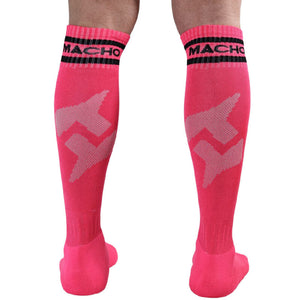 Macho – Chaussettes longues taille unique bleu
