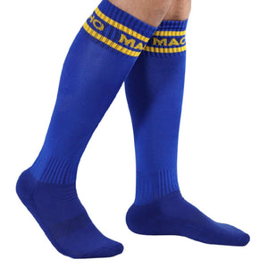 Macho – Chaussettes longues taille unique bleu
