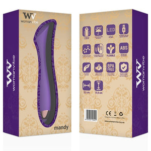 Womanvibe – Vibrateur rechargeable en silicone mandy point k