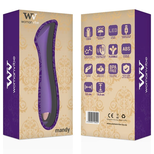 WOMANVIBE - MANDY VIBRADOR RECHARGEABLE SILICONE PUNTO "K"