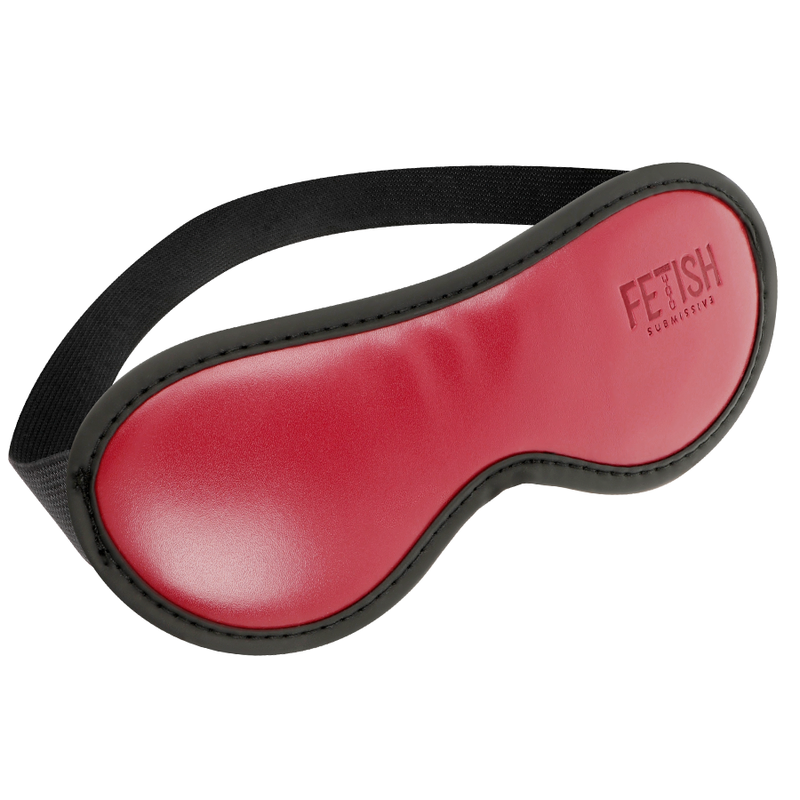Fetish Submissive Dark Room – Masque en cuir végan avec doublure en néoprène