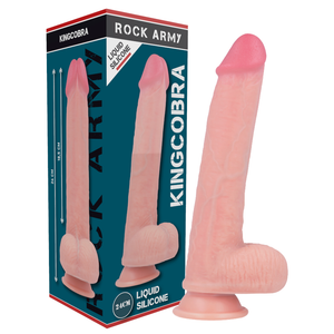 RockArmy – Arn S + gode en silicone liquide premium kingcobra 24 cm -o- 4.77 cm
