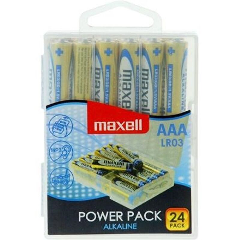 MAXELL - BATTERIJ ALCALINA AAA LR03 PAK*24 BATTERIJEN