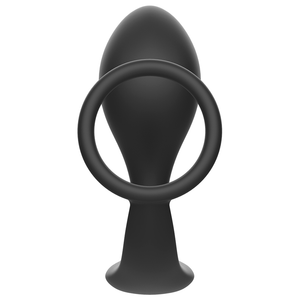 Addicted Toys – Plug anal avec anneau en silicone noir