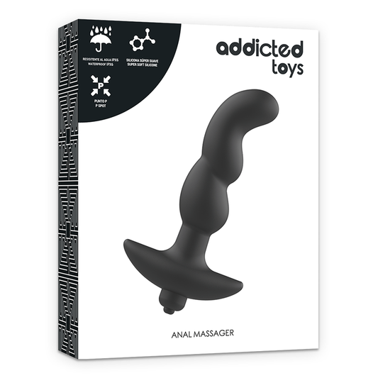 ADDICTED TOYS - ANAL MASAJEADOR WITH VIBRACION NEGRO MODELO 2
