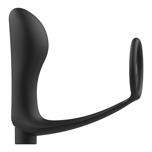 ADDICTED TOYS - ANILLA PENE WITH PLUG ANAL CONTROL REMOTO NEGRO RECARGABLE