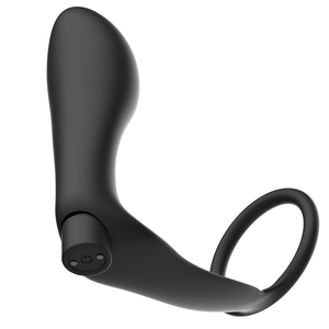 Addicted Toys – Anneau pénis avec télécommande plug anal noir rechargeable