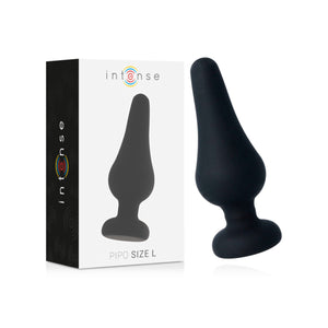 INTENSE - ANAAL PLUG PIPO L SILICONEN ZWART 13 CM