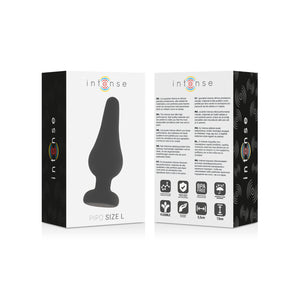 INTENSE - ANAAL PLUG PIPO L SILICONEN ZWART 13 CM