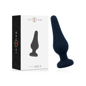 INTENSE - ANAAL PLUG PIPO S SILICONEN ZWART 9,8 CM