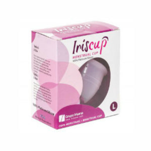 IrisCup – Coupe menstruelle taille L, rose, avec sac stérilisateur offert