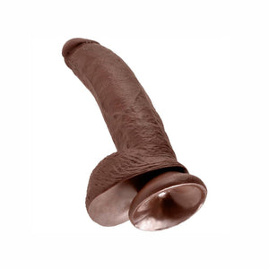 KING COCK - 9 GODE MARRON AVEC BOULES 22.9 CM