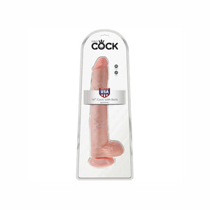 KING COCK - PENE MET TESTICULOS 35,6 CM KLEUR NATUURLIJK