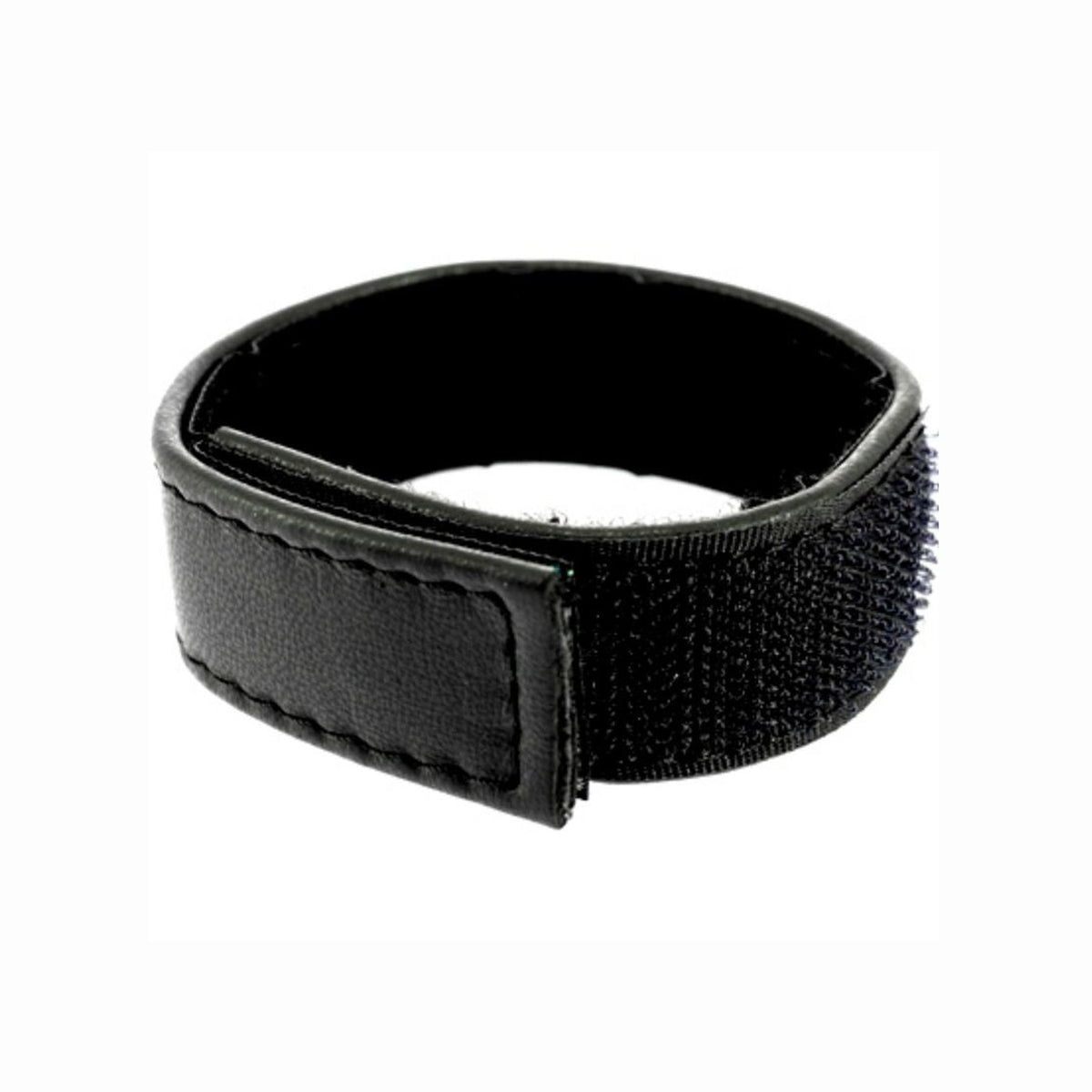Leather Body – Sangle en cuir réglable avec velcro pour pénis noir