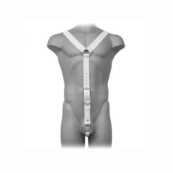 Harnais cuir homme blanc