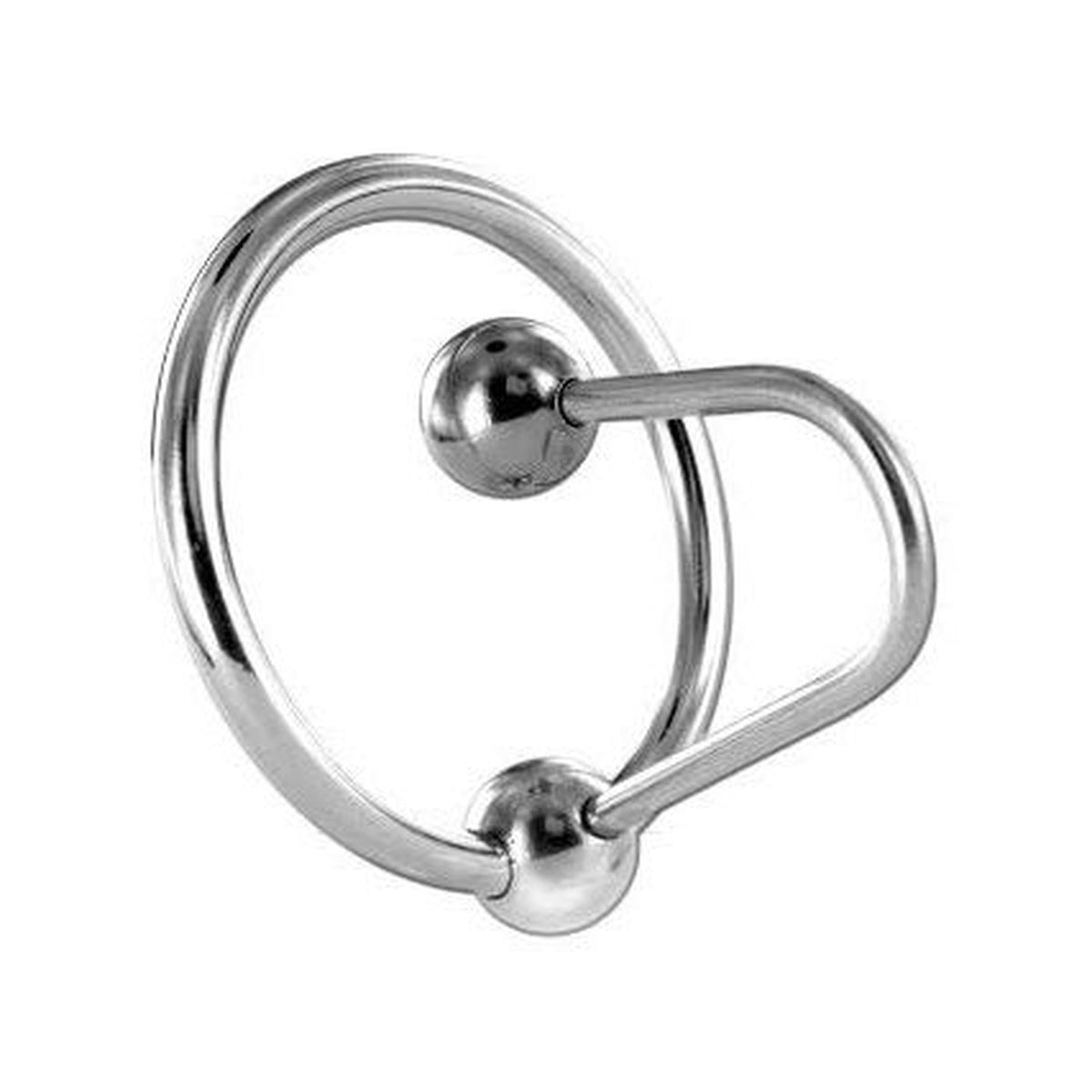 Metal Hard – Anneau de gland avec tige urétrale, acier 30 mm