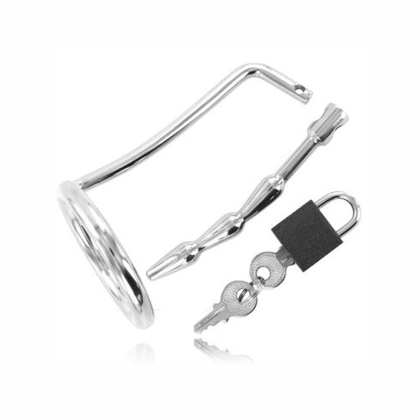Metal Hard – Anneau de testicule et bouchon de chasteté urétral