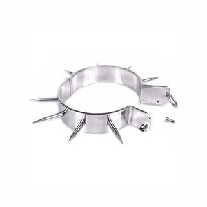 Metal Hard – Collier d'esclave BDSM à pointes, diamètre 13,5 cm