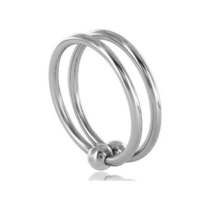 Metal Hard – Double anneau de gland, cockring 28 mm