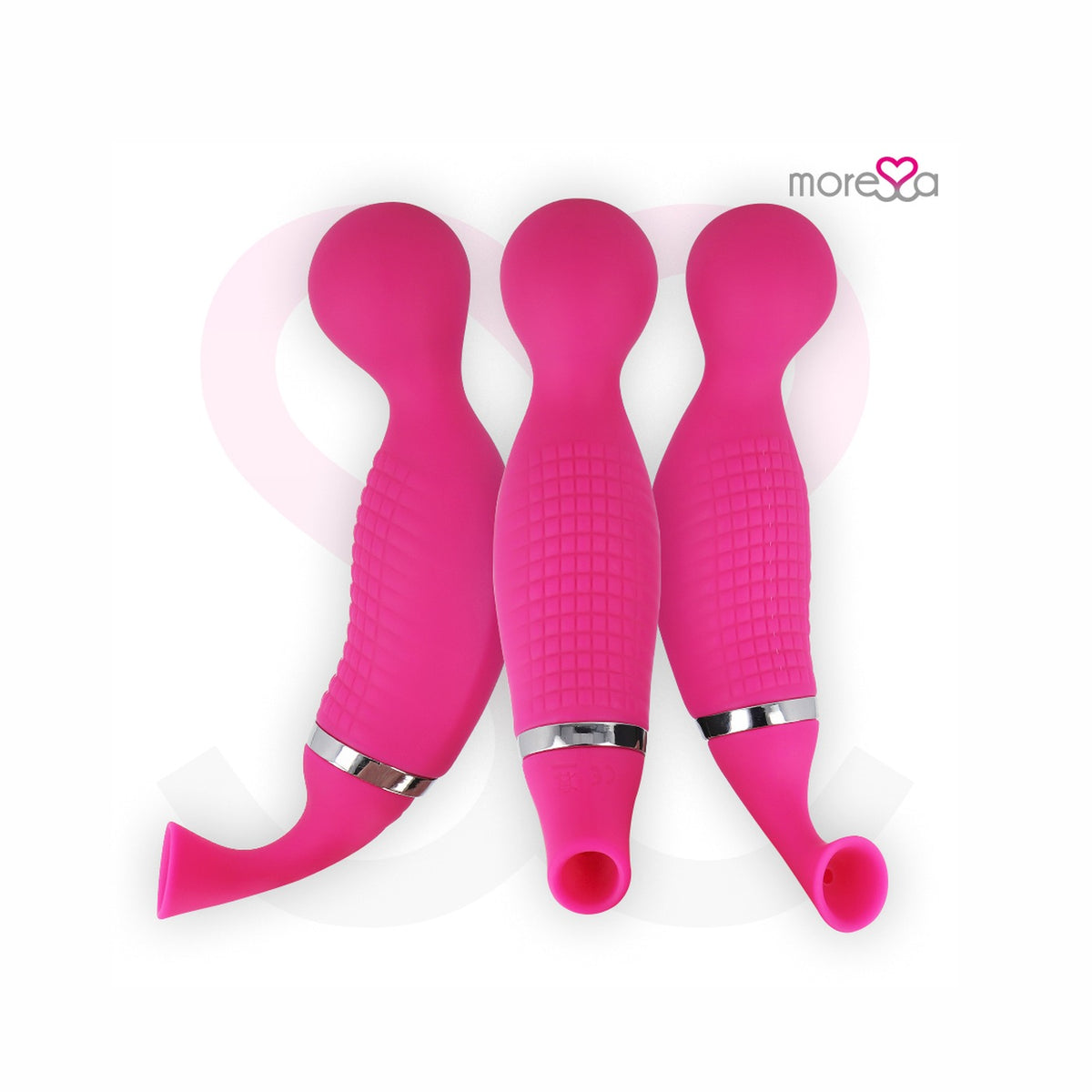 Moressa – Kirk duo ondes stimulantes + masseur multifonction rechargeable en silicone premium