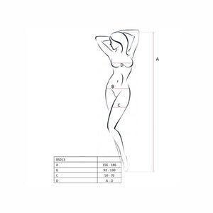 PASSION - WOMAN BS013 BODYSTOCKING ROSE TALLA ÚNICA
