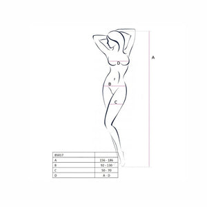 PASSION - WOMAN BS017 BODYSTOCKING WHITE TALLA ÚNICA
