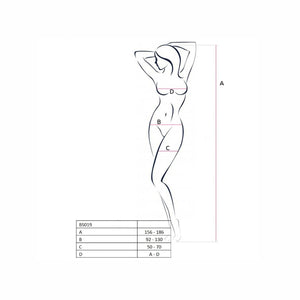 Passion – Femme bs019 bodystocking noir taille unique