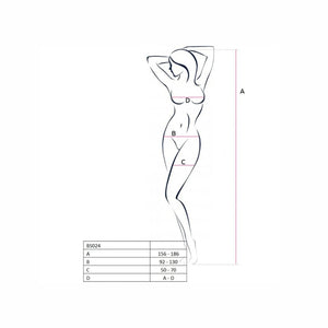 PASSIE - VROUW BS024 BODYSTOCKING NEGRO TALLA ÚNICA
