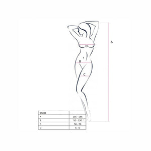 Passion – Femme bs031 bodystocking noir taille unique
