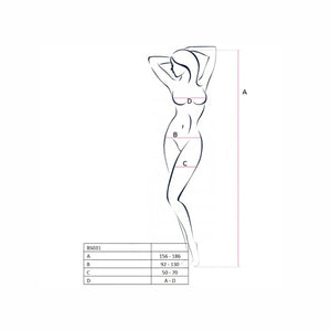 PASSIE - VROUW BS031 BODYSTOCK ROSE TALLA ÚNICA
