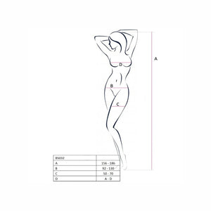Passion – Femme bs032 bodystocking noir taille unique