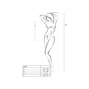 PASSION - WOMAN BS035 BODYSTOCKING ROSE TALLA ÚNICA