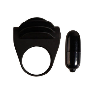 Pretty Love – Chester, anneau vibrant noir en silicone
