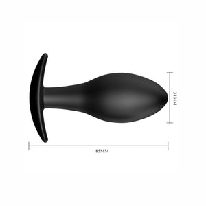 Pretty Love – Plug anal ancre en silicone 8.5 cm noir