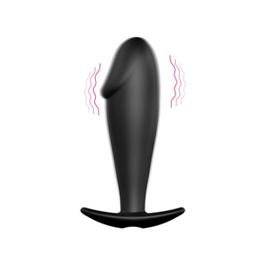 Pretty Love – Plug anal en silicone forme pénis et 12 modes de vibration noir