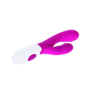 Pretty Love – Vibromasseur rabbit lilas et blanc, stimulateur clitoridien