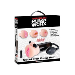 PUMP WORX TRAVEL TRIO PUMP SET BLACK