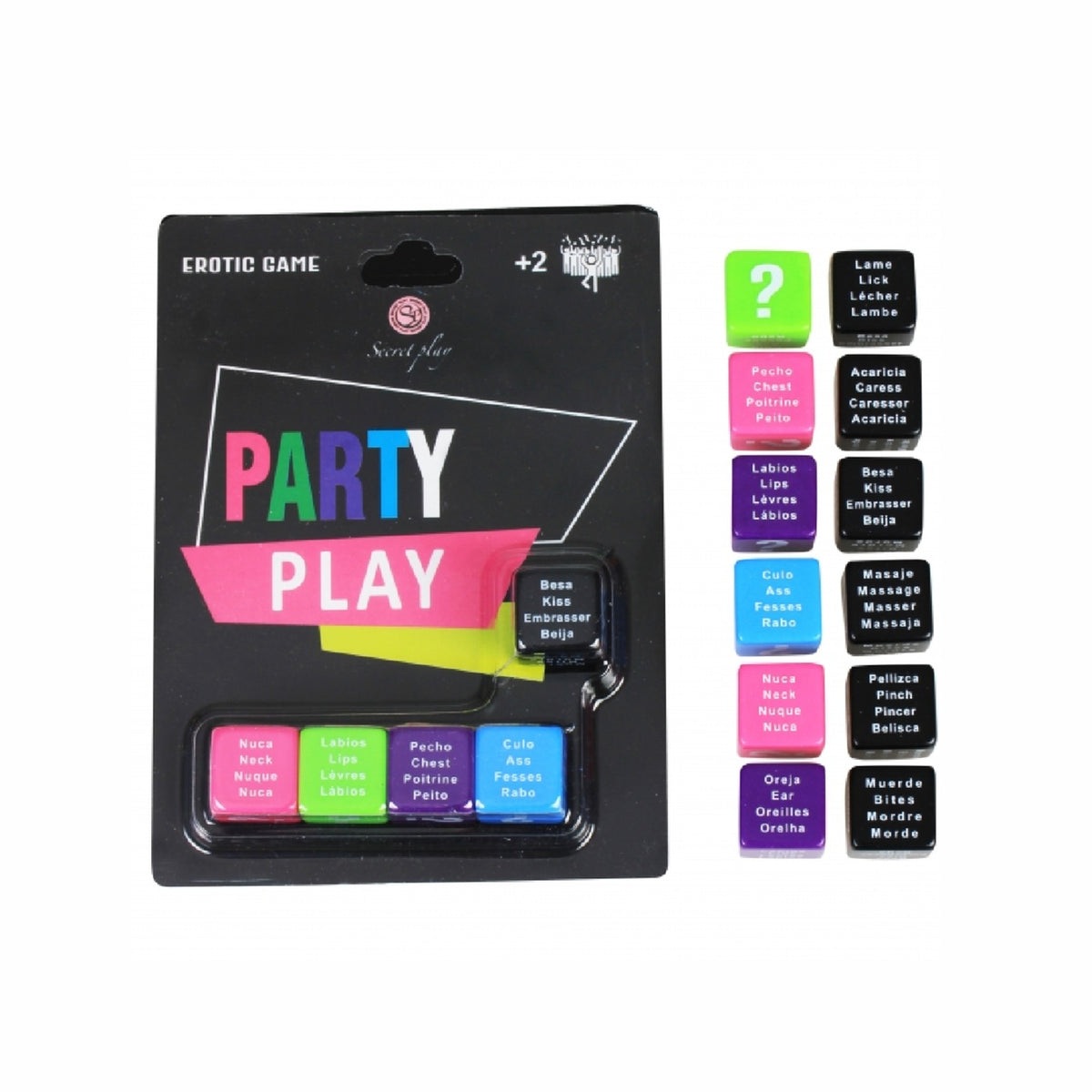 SecretPlay – Jeu party play 5 dés (es/pt/en/fr)