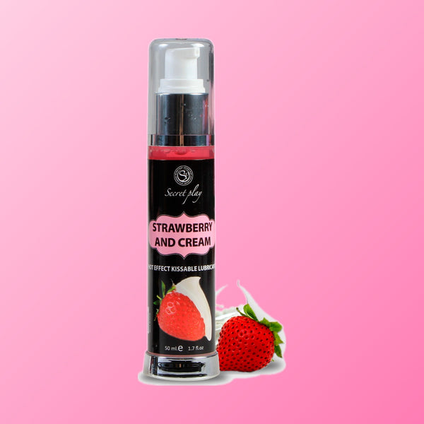 SECRETPLAY - LUBRIFIANT 2-1 EFFET CHALEUR FRAISE & CRÈME 50 ML