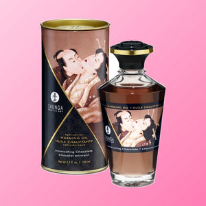 SHUNGA - HUILE DE MASSAGE À EFFET CHALEUR SAVEUR INTENSE DE CHOCOLAT 100 ML