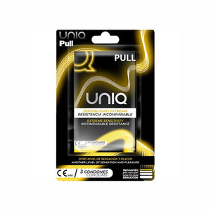 UNIQ – Préservatifs sans latex avec bandes pull 3 unités